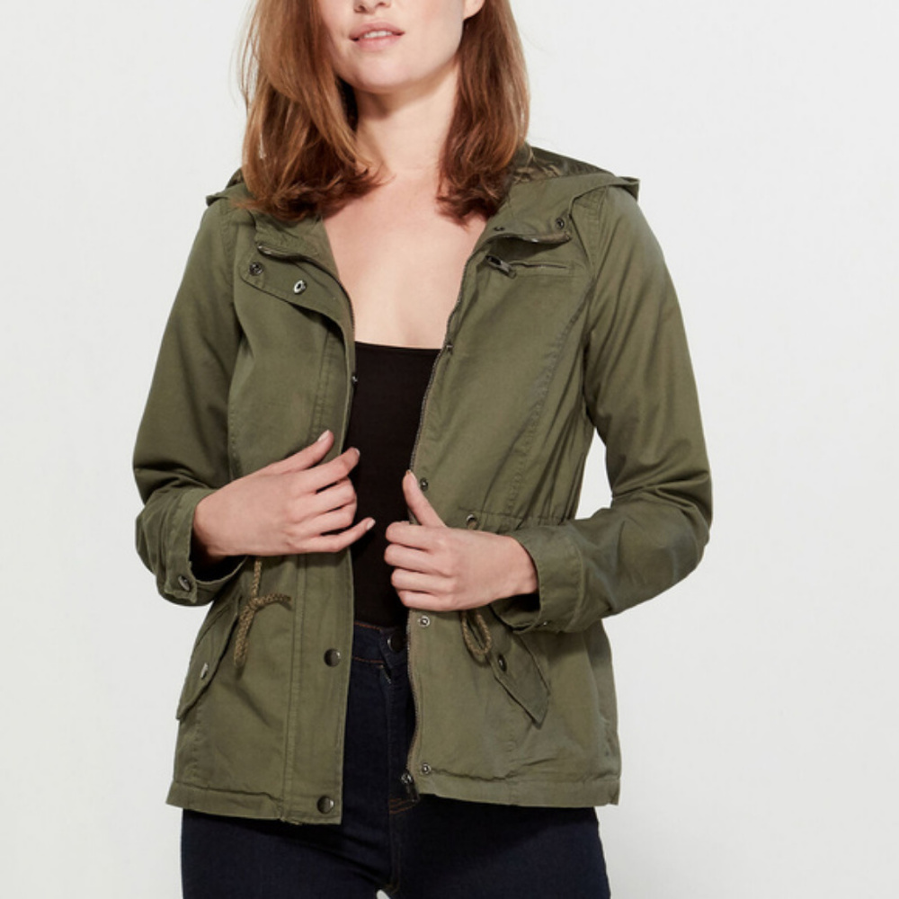 OUTER EDGE Olive Green Anorak Hooded Jacket  NWT Size L